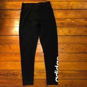 Adidas Logo Black Leggings (only worn once)
